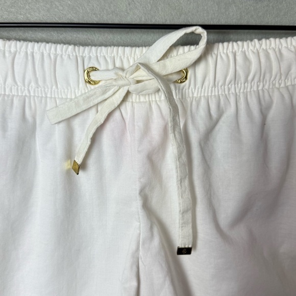 Lilly Pulitzer Womens Katia Pink Embroidered Flower White Shorts Elastic Waist S - Picture 4 of 12